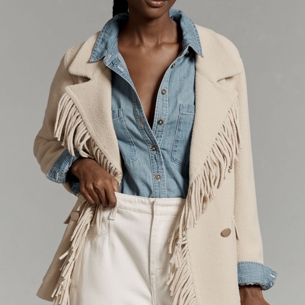 NVLT Knit Fringe Blazer